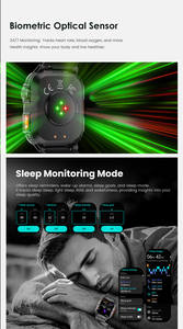 GTH3 Smart GPS Uhr für Männer und Frauen Square Sports Watch mit wasserdichtem 2,01-Zoll-Bildschirm und Taschenlampen-Kompass funktion - Product Image 5