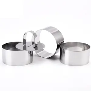 3PCS Anel Mousse De Aço Inoxidável Molde Do Bolo Ferramentas Mutfak Malzemeleri Rodada Moldes Fondant Baking Estande Sobremesa