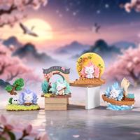 Figurine Mystère Renard à Neuf Queues Style Chinois – Boîte Surprise – Statue en Résine Animal Mythique – Décoration de Bureau Renard Porte-Bonheur – Cadeau Surprise