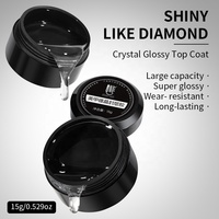R S Nail Top Coat Gel Brillant Effet Miroir Sans Résidu Longue Durée Sans HEMA Transparent Comme du Cristal Avec Votre Logo