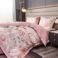 Vente en gros d'usine Ensemble de literie de luxe Queen Print Four Piece Modal King