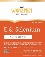 Complément Premium de Sélénium pour Chevaux et Formule E, Antioxydants Essentiels Équilibrés, 1,8 kg, Approvisionnement de 64 Jours, Service OEM/ODM