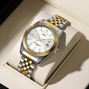 Montres pour hommes Gohuos 58832, montre-bracelet de luxe de marque haut de gamme, calendrier, date, semaine, montre à quartz pour hommes, étanche 30 m, acier, montre masculine - Product Image 1