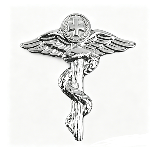 Badge en métal personnalisé, croix ailée de caducée médical en relief 2D, pour l'honneur du personnel médical, broche souvenir - Product Image 6