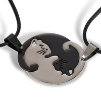 Collier et bracelet assortis en pierres naturelles et cristaux avec fermoir magnétique en forme de cœur pour couple, vente en gros