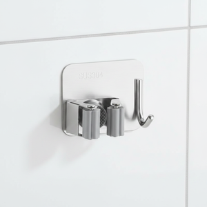 Support mural double en acier inoxydable 201 pour salle de bain avec porte-savon – Design minimaliste, installation facile - Product Image 5