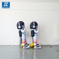 Mascotte d'astronaute gonflable personnalisée pour événements extérieurs, décoration publicitaire géante en forme de personnage spatial gonflable