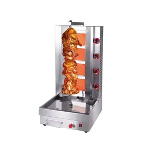 Diskon Mesin Pemanggang Ayam 4 Tungku, Kompor Gas Otomatis Berputar Menggunakan Kebab Doner Shawarma