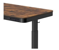Bureau électrique au design moderne, debout, à hauteur réglable, pour adultes, table d'ordinateur simple de style panneau en bois