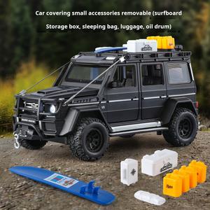Modèle de <span class=keywords><strong>voiture</strong></span> tout-terrain en alliage moulé sous pression 1:24 avec accessoires amovibles, son V8, lumière, treuil et amortisseurs, fonction de recul pour garçons - Product Image 5
