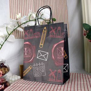 Bolsa de Papel Desechable para Llevar Bebidas, con Asa, Personalizable con Logotipo, para Té con Leche, Café, Zumo de Frutas - Product Image 1