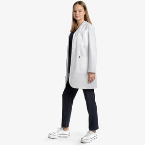 Bata de laboratorio médico ajustada con logotipo personalizado para mujer uniforme de médicos alto personalizado Spandex de moda para uso hospitalario - Product Image 1