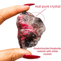 Pierre brute de rhodonite naturelle en gros, spécimens minéraux, utilisée pour le polissage, la sculpture et le traitement des chakras