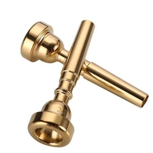 Pieza de mini <span class=keywords><strong>trompeta</strong></span> personalizada Boquilla chapada en oro y plata <span class=keywords><strong>Boca</strong></span> de <span class=keywords><strong>trompeta</strong></span> de cobre de metal común 3C 5C 7C - Product Image 2