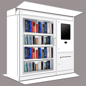 SUNCORE Shared Bookshelf 4 Layer Metal Freestanding Library Furniture With QR Code Access Durable Design Contemporary Style - Product Image 4