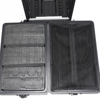Flight case pour amplificateur en PE, profondeur 390 mm, 19 pouces, avec filet et mousse, personnalisable OEM/ODM, garantie 3 ans