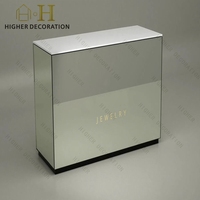 Vitrine de présentation de bijoux haut de gamme, comptoir de présentation de bijoux en verre, présentoir de bijoux en métal à vendre