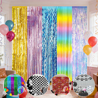 Rideau à franges métallisées brillantes, rideau de pluie, toile de fond photo pour anniversaire, mariage, événement, fête, fournitures de décoration