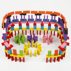 Offerta Speciale: Set di 120 Blocchi Domino in Legno Arcobaleno, Gioco Educativo <span class=keywords><strong>Montessori</strong></span> per l'Apprendimento Precoce dei Bambini - Product Image 5