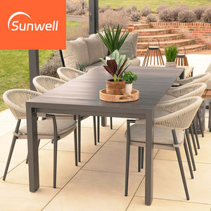 كرسي فناء خارجي متين سهل الصيانة مصنوع من الألومنيوم مقاوم للماء طقم كرسي لحديقة 6 بيسترو حديقة فندق فيلا فناء - Product Image 4