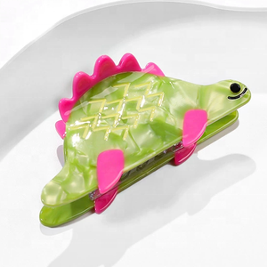 <b>Cute</b> Geometric Cellulose Acetate Fashion Daily Hair Claw Clips Medium Dinosaur Shaped Hair <b>Accessories</b> for Women - Product Image 2