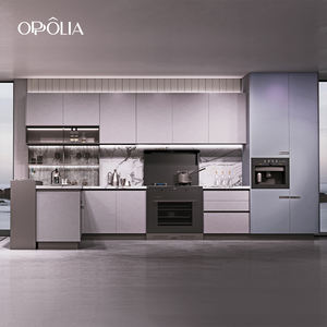 OPPOLIA Cuisine modulaire <span class=keywords><strong>de</strong></span> luxe sur mesure en bois E0, ensemble <span class=keywords><strong>de</strong></span> rénovation <span class=keywords><strong>de</strong></span> la maison, évier <span class=keywords><strong>de</strong></span> rangement, armoires <span class=keywords><strong>de</strong></span> cuisine modernes, prêt à assembler - Product Image 1