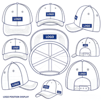 Gorras de Béisbol Oxford Trucker con Logotipo Personalizado, Gorras de Golf Vintage Unisex con Diseño de Puntos, Transpirables, Impermeables, de Color Sólido
