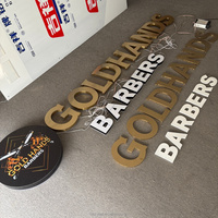 Lettres en acrylique noir sur mesure avec éclairage LED halo, lettres rétroéclairées pour enseignes de magasins et devantures commerciales, directement de l'usine