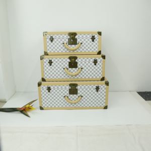 Boîte de rangement en cuir imprimé haut de gamme décoration de fenêtre de vestiaire boîte dure <span class=keywords><strong>valise</strong></span> de boîte de voyage européenne et américaine - Product Image 1