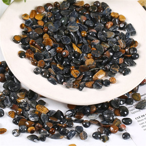 Hot Selling Blue <span class=keywords><strong>Tiger</strong></span> Eye <span class=keywords><strong>Stone</strong></span> Blauer Tigerauge Kies In Plastik box Nature del stein Für Schmuck Ornamente - Product Image 6