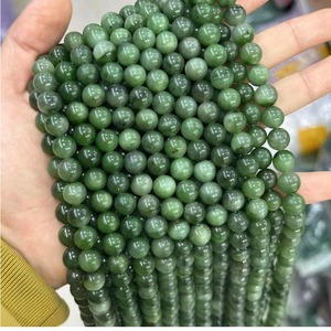 Perle di Cristallo Naturale Curativo, Perle di <span class=keywords><strong>Diaspro</strong></span> Canadese, Perle di Giada <span class=keywords><strong>Verde</strong></span> Canadese, <span class=keywords><strong>Pietra</strong></span> Semipreziosa Liscia e Rotonda per Creazione di Gioielli - Product Image 1