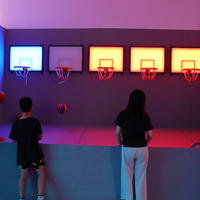 Jeu de basket interactif multi-paniers à détection LED pour lancer, jeu multijoueur pour parc d'attractions intérieur