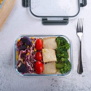 10-<b>Pack</b> Airtight Leak-Proof Glass Meal Prep Container Transparent Lid <b>Freezer</b> Microwave Oven Safe Dishwasher Friendly Food - Product Image 5