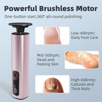 Râpe électrique anti-callosités pour pieds 2-en-1 avec disque abrasif et embouts de ponçage, outil de pédicure pour peaux mortes