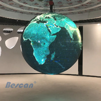 Bescan esférico LED P1.8 P2 P2.5 P3 P4 P5 pantalla esférica LED video globo pantalla bola pared redonda esférica LED pantalla