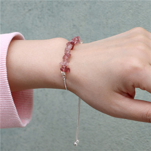 เครื่องประดับใหม่สร้อยข้อมือหินอเมทิสต์หินธรรมชาติอัญมณีสำหรับผู้หญิงสร้อยข้อมือเงินสร้อยข้อมือยืดหยุ่นของหินซิทรินมาลาไคต์ - Product Image 3