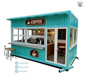 บ้านคอนเทนเนอร์สำเร็จรูปขนาด 20 ฟุต แบบเคลื่อนย้ายได้ ร้านอาหารเคลื่อนที่ ห้างสรรพสินค้าทันสมัย ขนส่งง่าย หลังคาถอดประกอบได้ ทำจากพีวีซีและอะลูมิเนียมแบบแซนวิช - Product Image 1