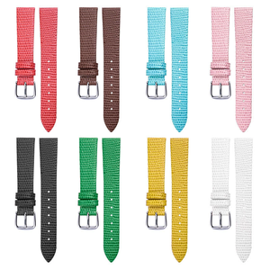 Bracelet de <span class=keywords><strong>montre</strong></span> en cuir véritable grain lézard multicolore pour femme, avec <span class=keywords><strong>boucle</strong></span> <span class=keywords><strong>ardillon</strong></span>, finesse 10, 12, 14, 16, 18, 20 mm - Product Image 3