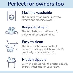 <span class=keywords><strong>Casper</strong></span> Luxus Hunde bett Plüsch Memory Foam Mittelblau Nachhaltig Faltbar Wasch bar Winter Sommer Haustier Käfig Heizung Reisen - Product Image 4