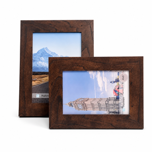 MDF Picture <strong>Frame</strong> <strong>9x7</strong> Inch Fits 5x7 Walnut Natural Wood Grain Minimalist <strong>Photo</strong> <strong>Frame</strong> for Tabletop Wall Decor - Product Image 1