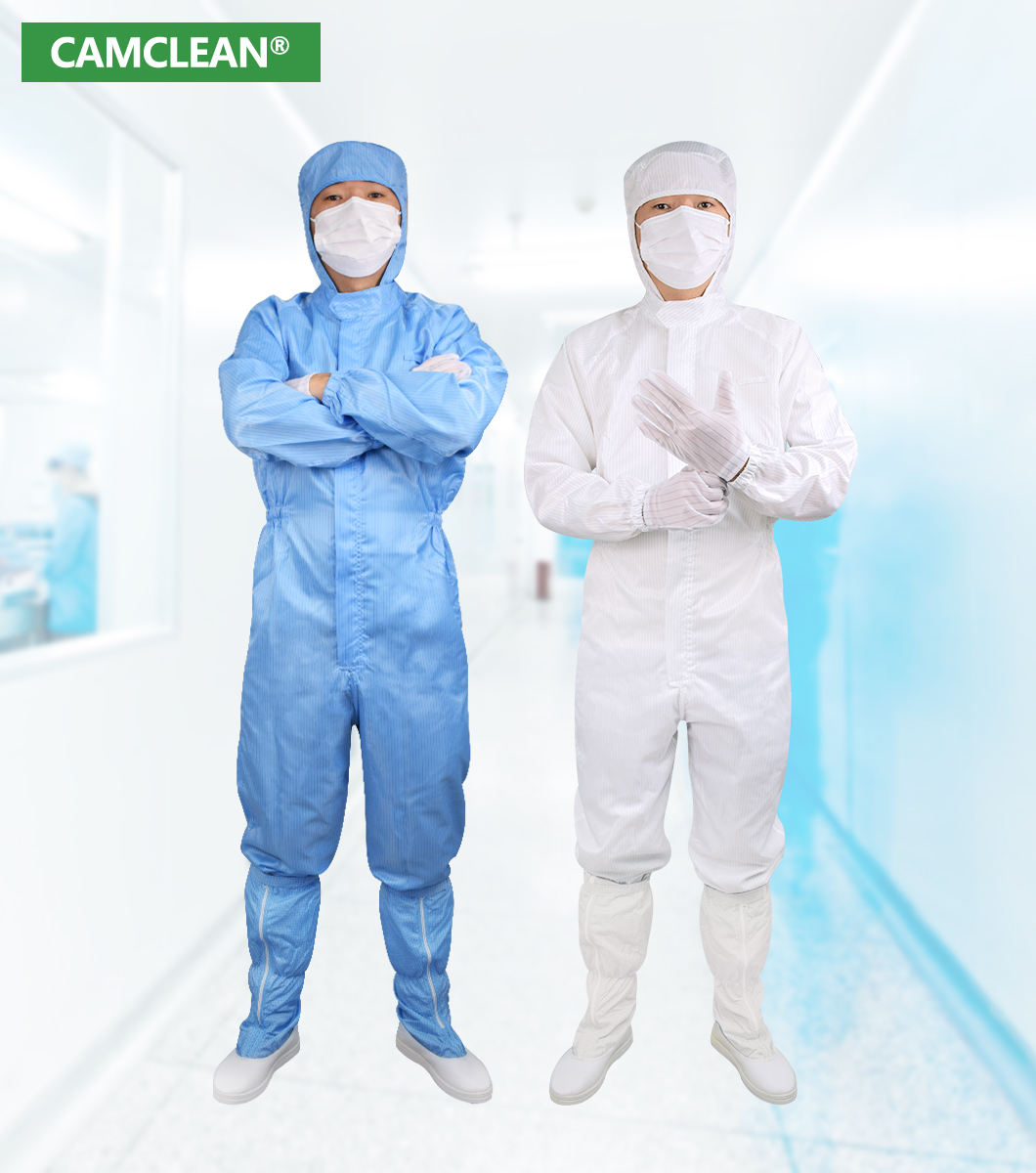 Industrial Polyester Antistatic Jumpsuit Anti Static Cleanroom ESD
