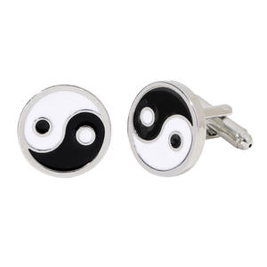 Mancuernillas de Metal Creativas con Diseño de Pingüino y Tai Chi, Broches Franceses Plateados, Precio Razonable, Clip de Corbata Personalizado - Product Image 6