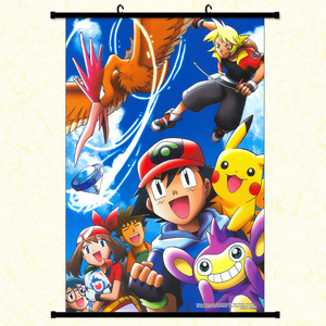 Affiches murales déroulables en tissu imprimées numériquement sur le thème de l'anime et du jeu Pokémon Pikachu, 40*60cm et 60*90cm - Product Image 6