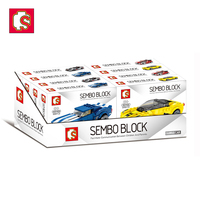 Sembo Block 607001-607076 Kit de Briques de Voiture à Remontage Miniature Éducatif pour Enfants, Jouets de Construction pour Enfants