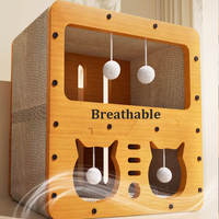 Luno Villa pour chat en bois massif de haute qualité, économique, luxueuse, moderne, écologique, confortable, mobilier pour animaux de compagnie tendance, sans assemblage