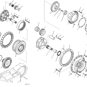 21T-27-00410 21T-27-00400 Caja de Engranajes de Reducción de Transmisión Final para Excavadora PC2000-8, Caja de Engranajes de Desplazamiento para Komatsu - Product Image 2