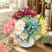 Bouquet de fleurs artificielles en gros, décoration de la maison tendance, cadeau, plantes artificielles, fleurs à main pour mariage