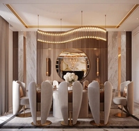 Nouvelle arrivée, chaise de restaurant de luxe en acier inoxydable doré, chaise de salle à manger en velours pour hôtel, restaurant, maison