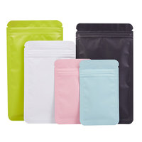 Sac à bijoux refermable en aluminium mat givré, opaque et coloré, double face, pour boîte mystère TikTok, emballage de jouets