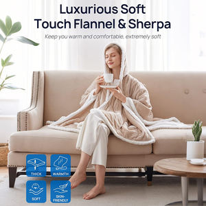 Men Women Electric <b>Heated</b> <b>Blanket</b> for Indoor Outdoor Home Winter Warm Shawl <b>Wraps</b> Wearable Electrical <b>Heated</b> Hoodie <b>Blanket</b> - Product Image 4